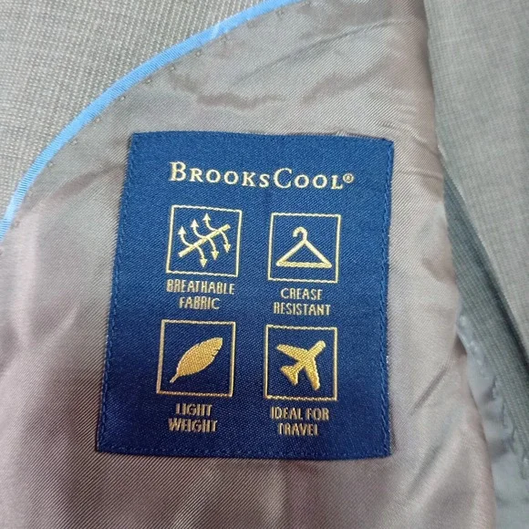 Brooks Brothers BrooksCool 42R Fitzgerald Full Canvas Half Lined‎ Blazer Taupe